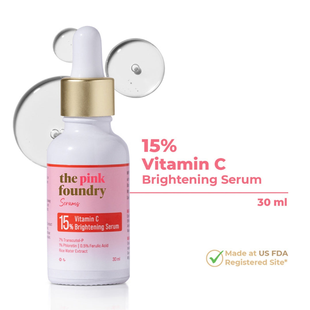 15% Vitmain C Brightening Face Serum - The Pink Foundry