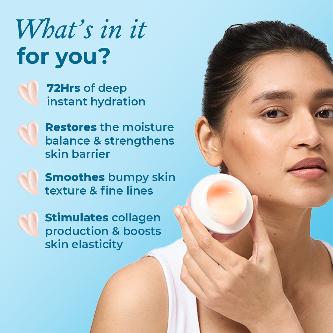 Key features of the mini moisturiser from The Pink Foundry