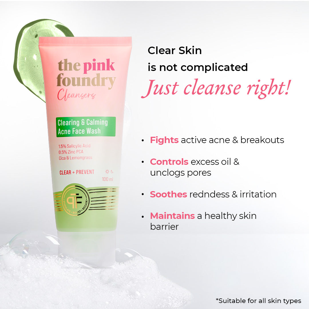 Clearing & Calming Acne Face Wash Men 100ml