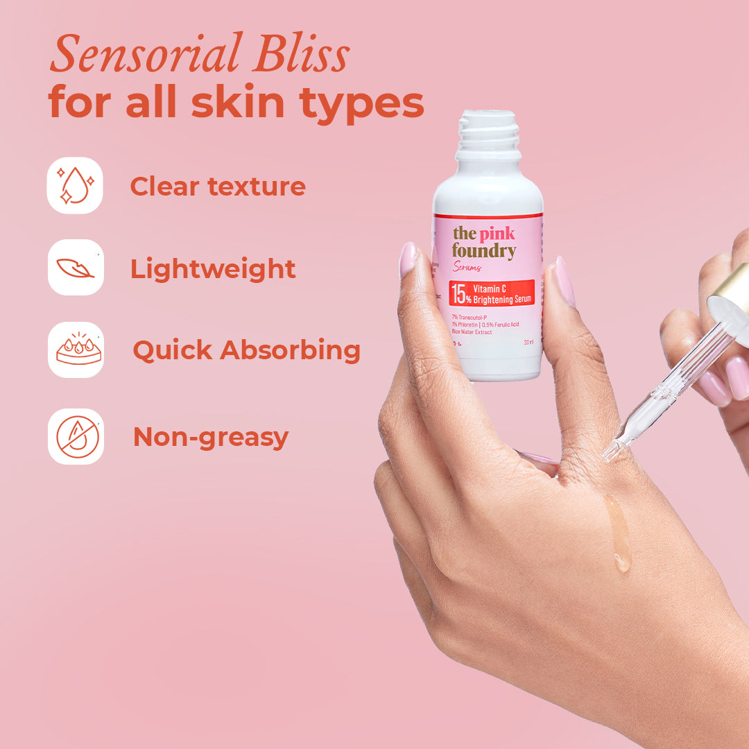 Features of 15% Vitamin C Brightening Face Serum