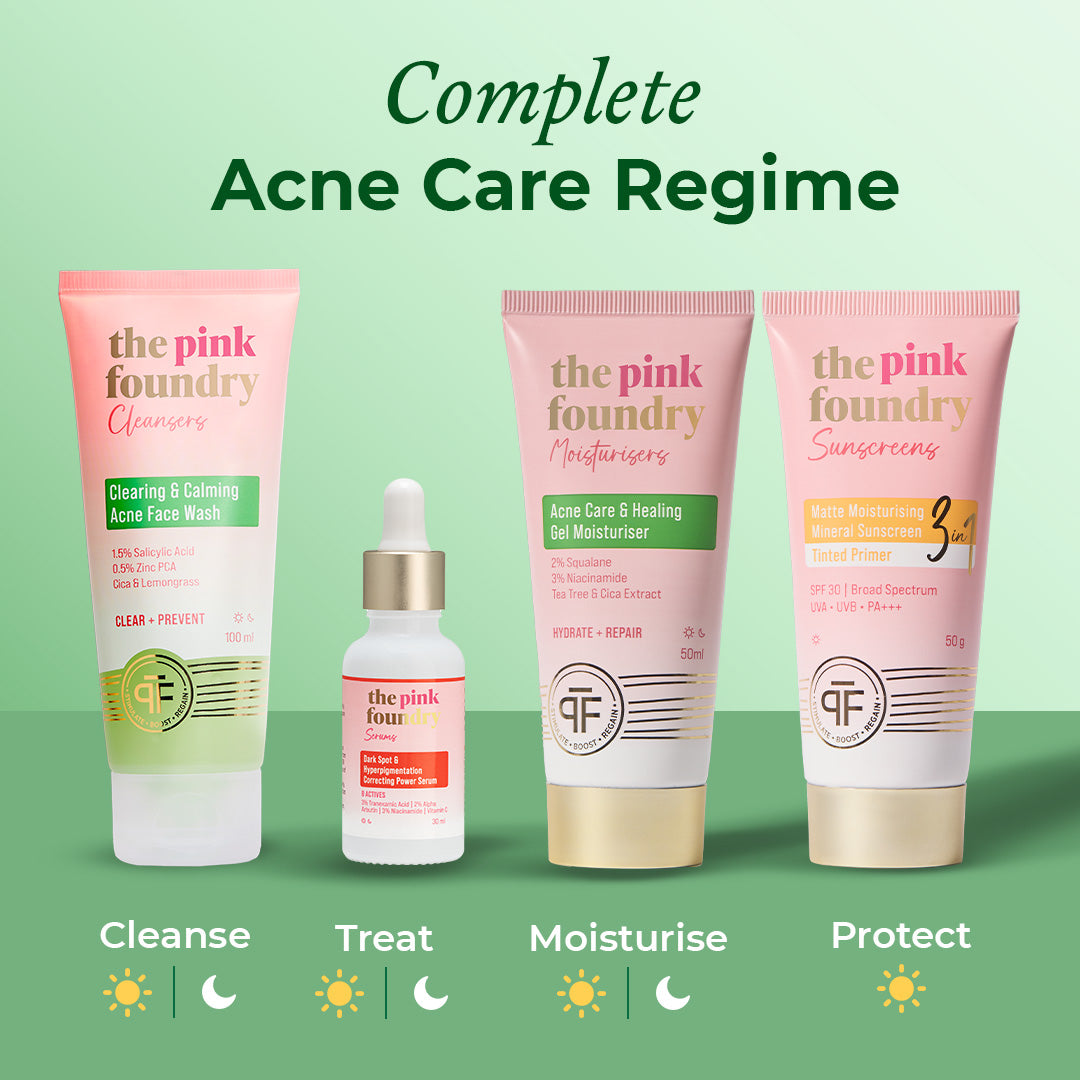 Complete acne care regime by The Pink Foundry