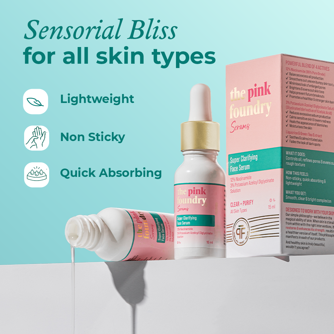 Key features of the mini niacinamide serum from The Pink Foundry