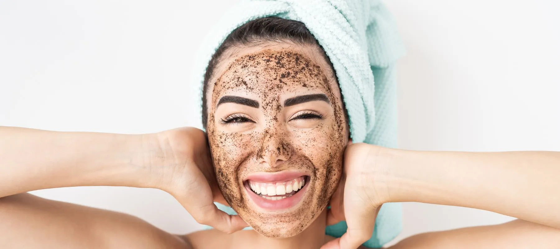 Coffee Powder on Face