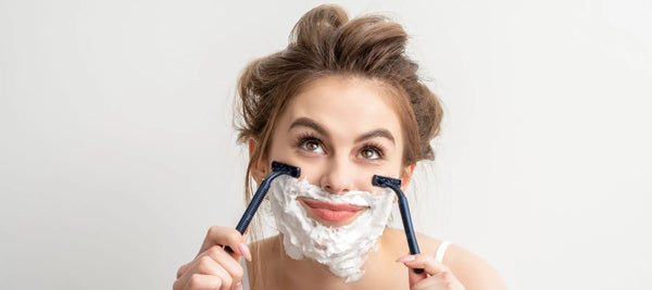 Face shaving for women