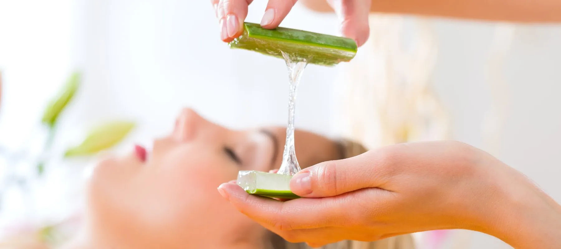 Aloe Vera Gel on Face
