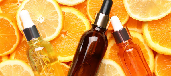Vitamin C serum before and after