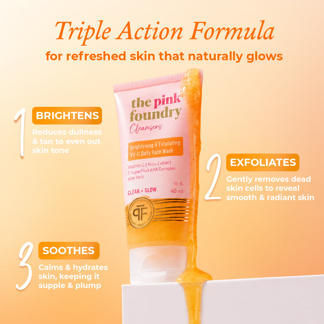 Mini Brightening & Exfoliating Vitamin C Daily Face Wash 40ml