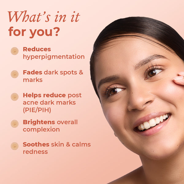 Benefits of the hyperpigmentation serum by The Pink Foundry