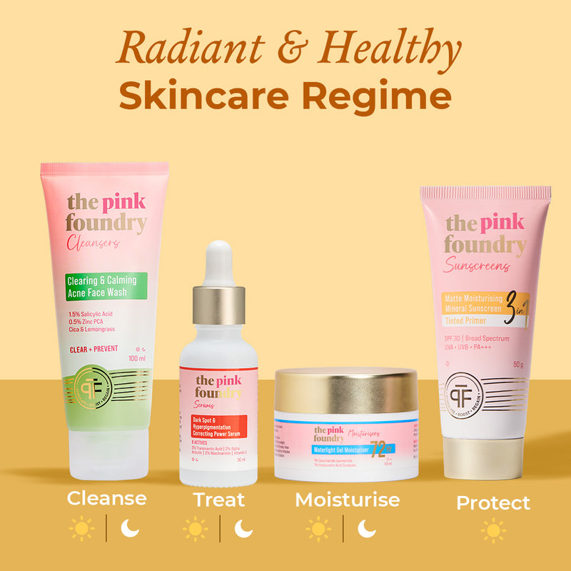 Radiant & healthy skincare regime by The Pink Foundry