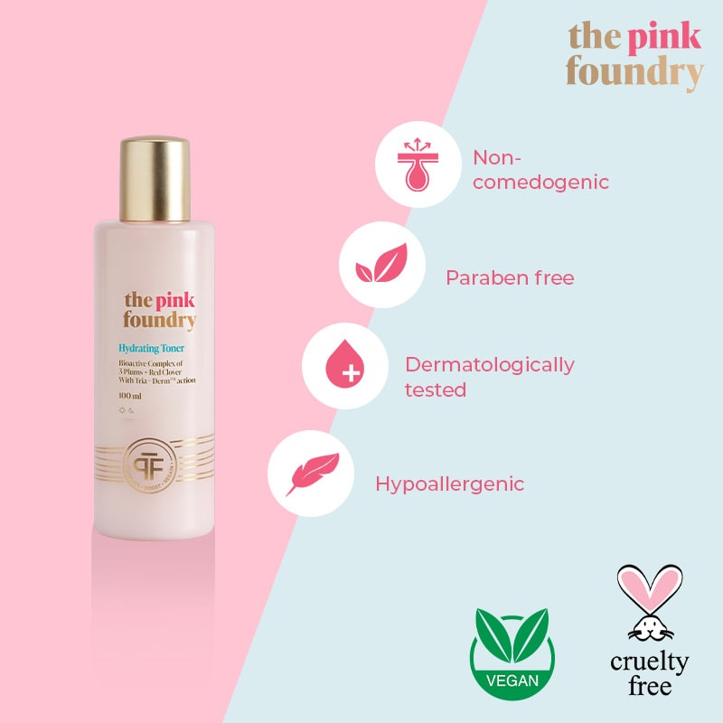 Non comedogenic, paraben free, cruelty free, vegan and hypoallergenic skin toner  in India