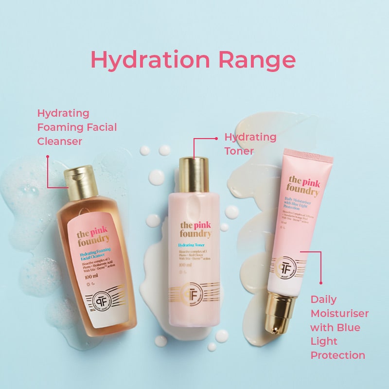 Range of Skin Hydration Products by The Pink Foundry
