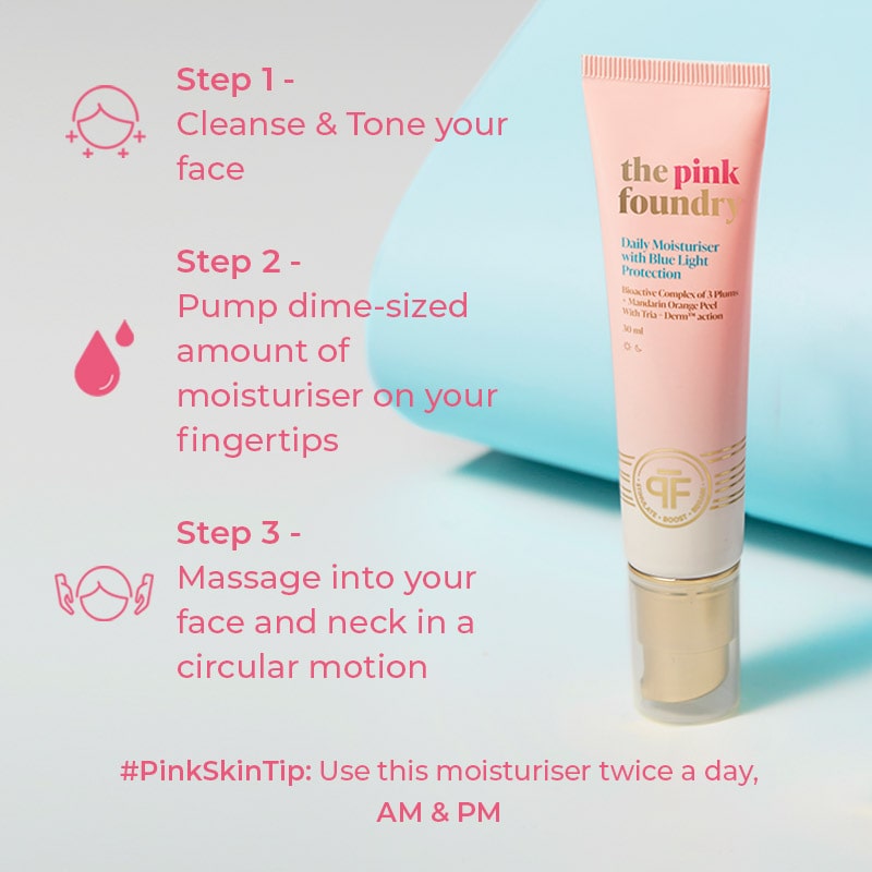Steps on How to Apply Daily Moisturiser with Blue Light Protection 
