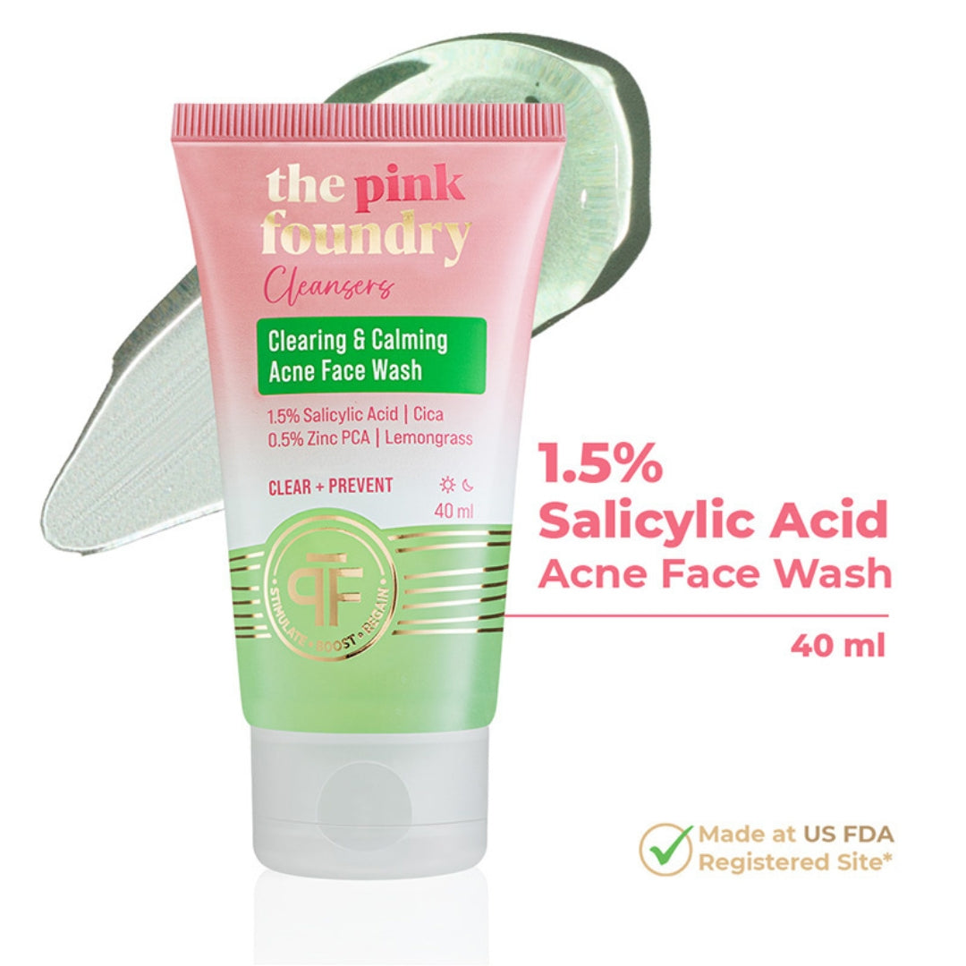Clearing & Calming Mini Acne Face Wash by The Pink Foundry