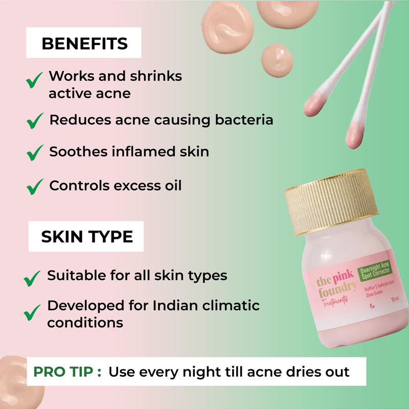 Key benefits of the acne spot corrector from The Pink Foundry