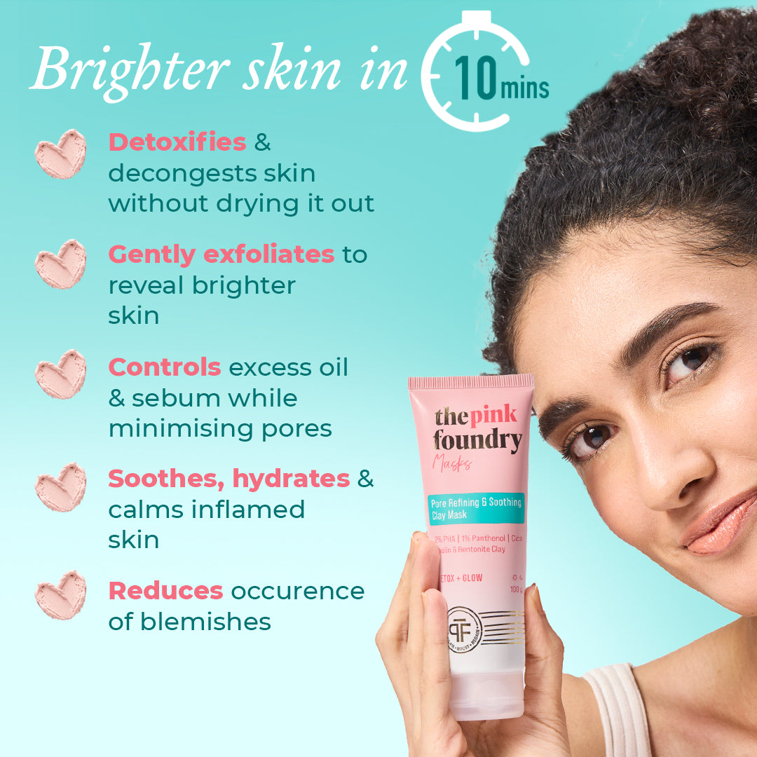 Benefits of clay mask for pores by The Pink Foundry