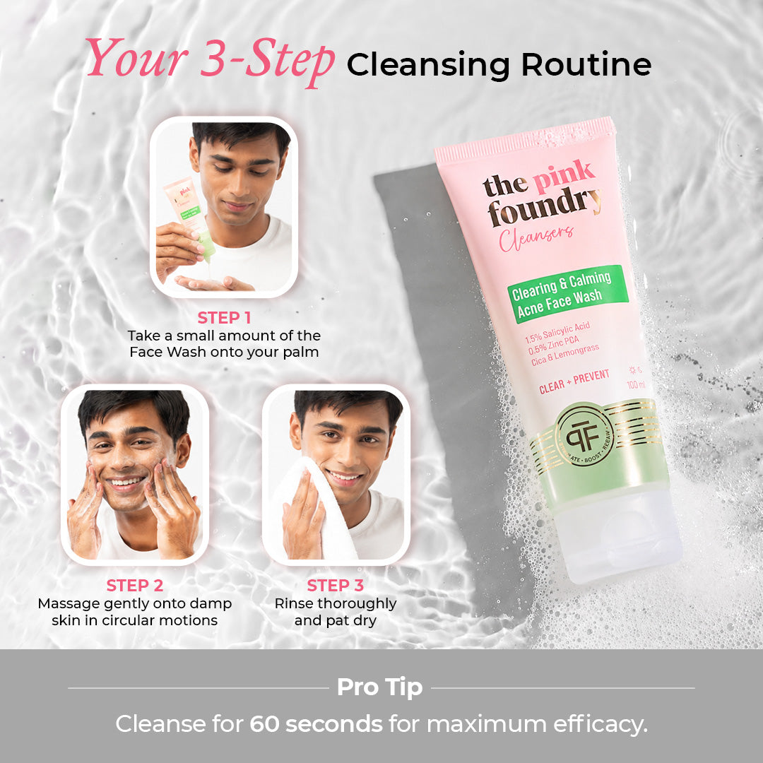 Clearing & Calming Acne Face Wash Men 100ml