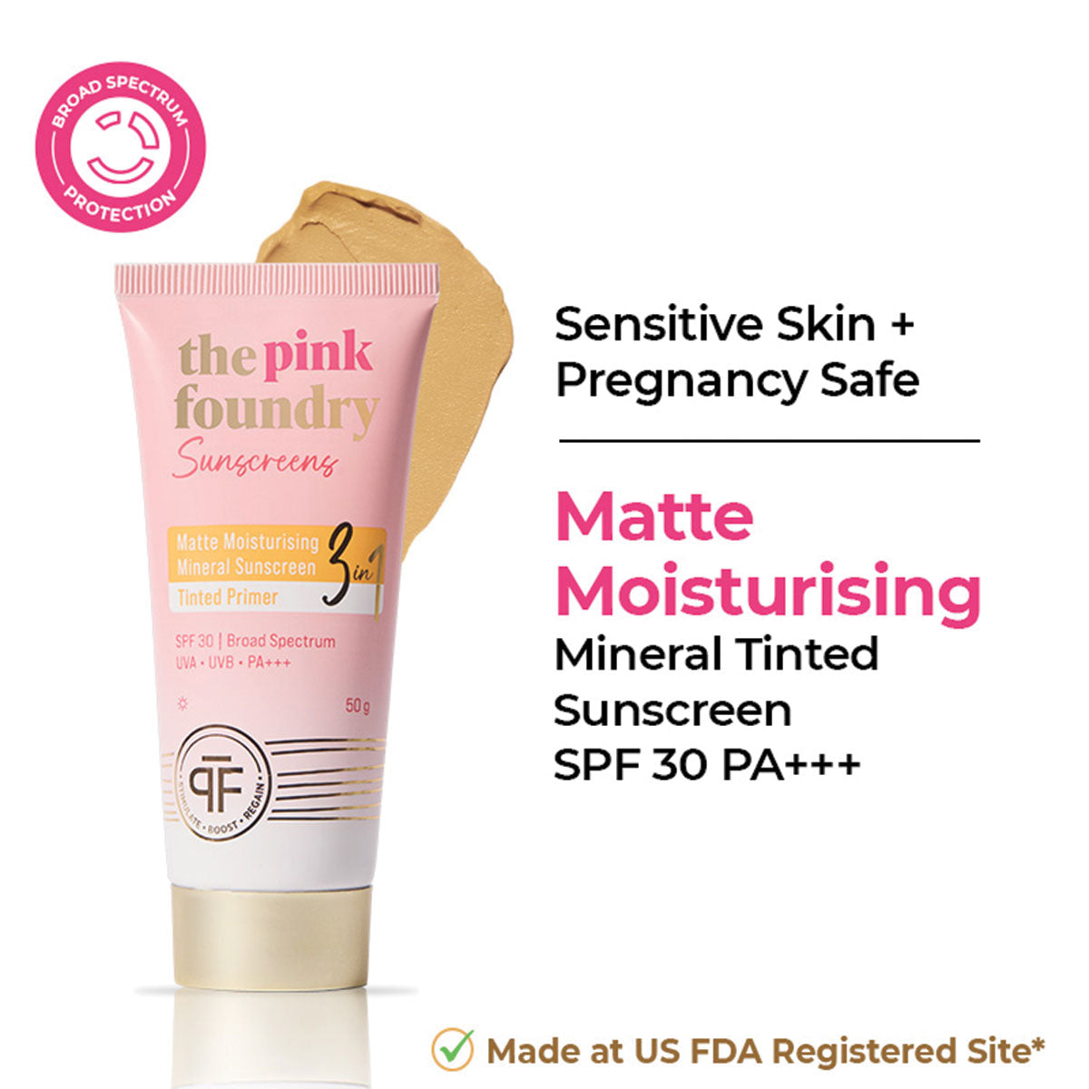 SPF 30 Sunscreen - Buy Mineral Matte Tinted Sunscreen for Face | The ...