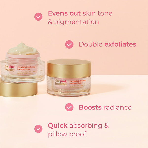 Benefits of Overnight Exfoliating AHA BHA Radiance Mask 