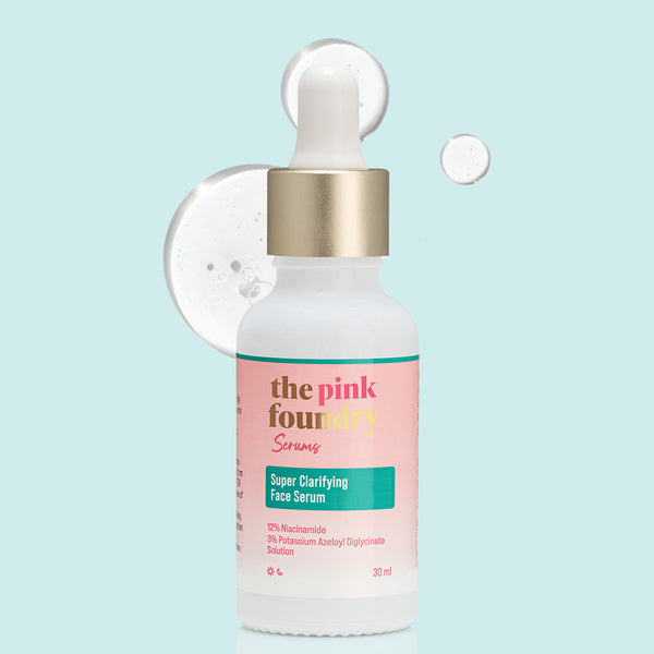 Full size bottle of Super Clarifying 12% Niacinamide Face Serum by The Pink Foundry